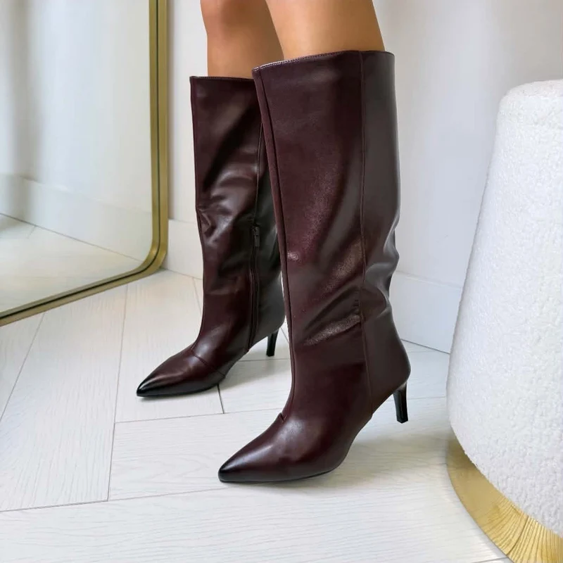 NINA LEATHER LOOK LAARS DES8582 - WINE/PU