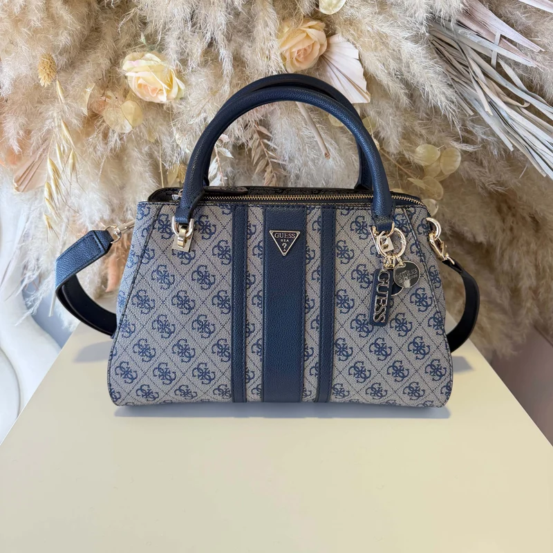 GUESS NOELLE II LUXURY SATCHEL BAG BS967207 - MIDNIGHT LOGO