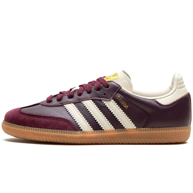 Adidas Samba OG Maroon Gold Metallic (W)