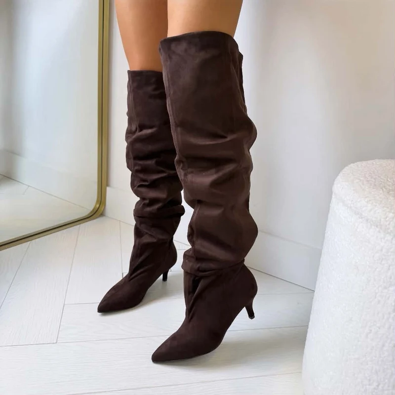 CINDY OVERKNEE LAARS T328 - BROWN