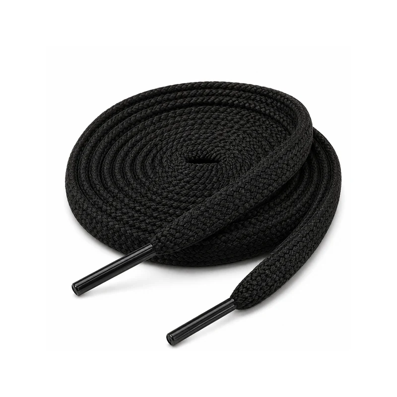 Schoenveters Zwart 100-180cm - Platte Veters - Sneaker Veters
