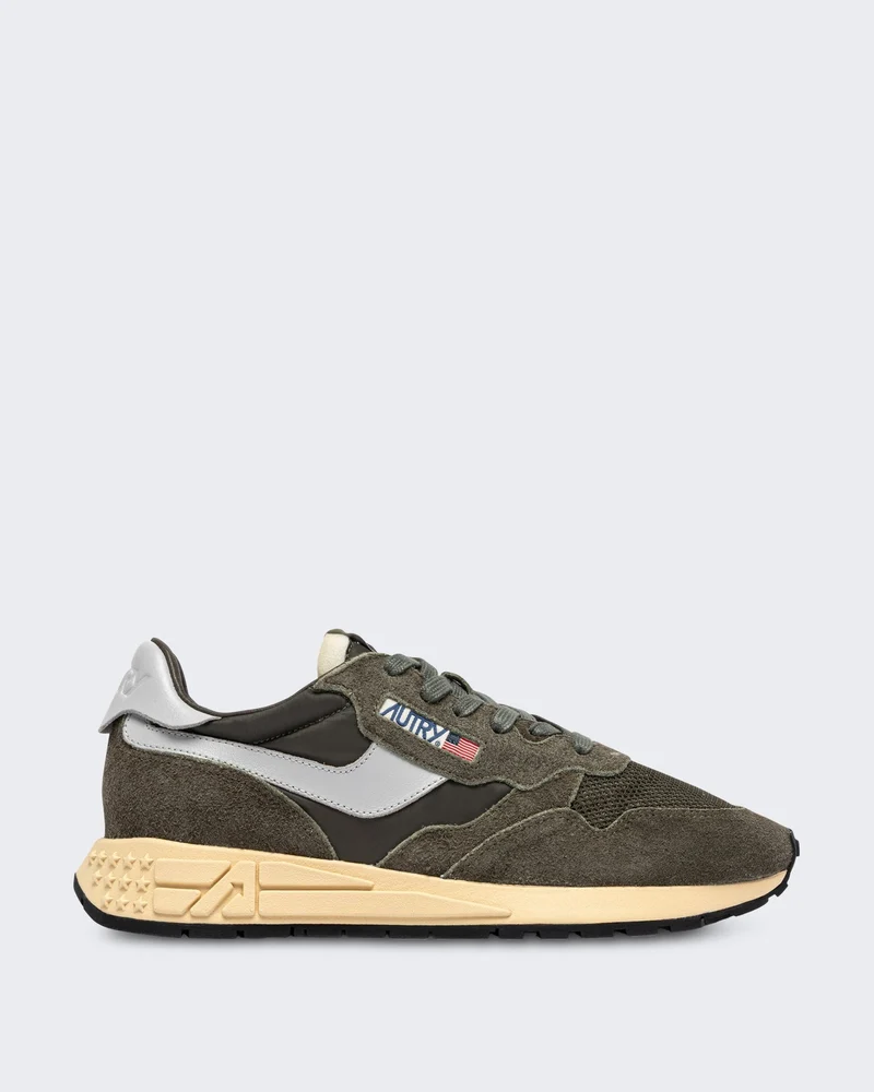Heren Reelwind Low sneakers suède Olijfgroen