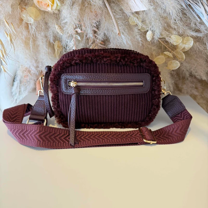 TEDDY RIB BAG EC60282 - WINERED