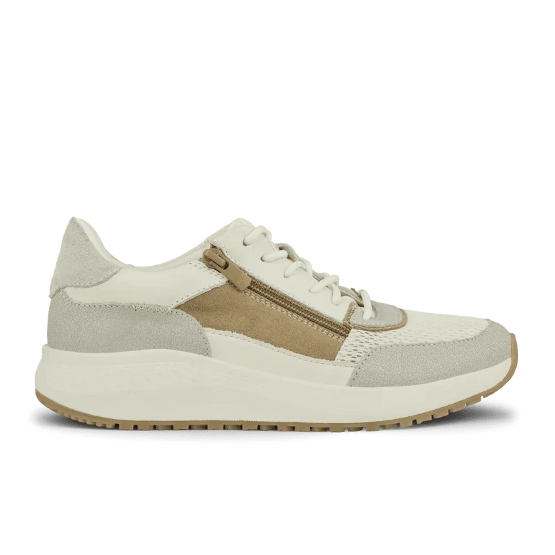 Green Comfort damessneaker - Offwhite