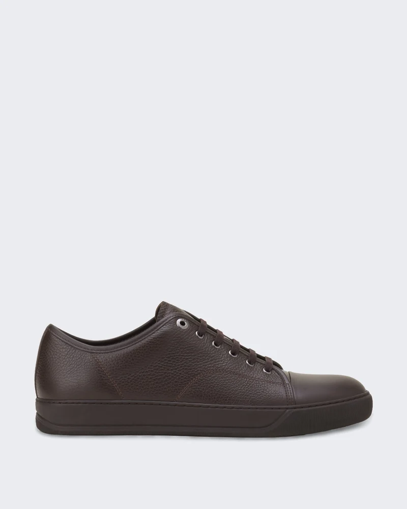 Heren Dbb1 Sneakers Grained Leather Chocolate