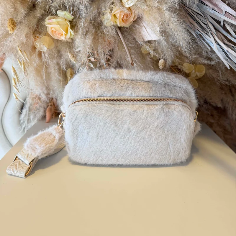 FAKE FUR BAG H3579 - BEIGE