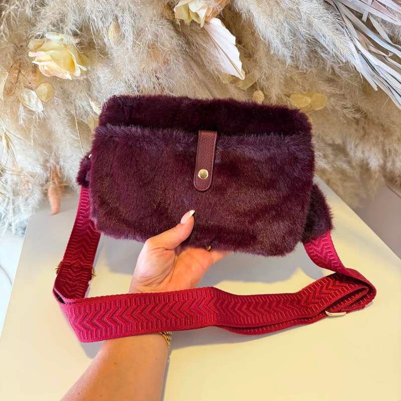 FLAT FLUFFY BAG H3229 - RED