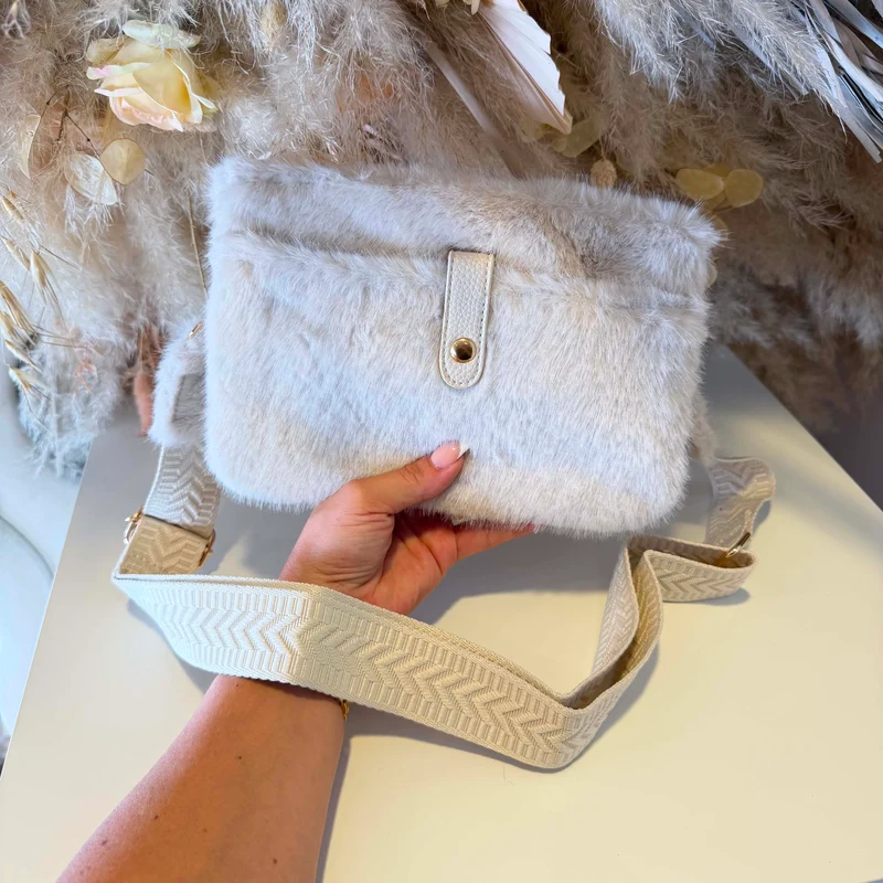 FLAT FLUFFY BAG H3229 - BEIGE