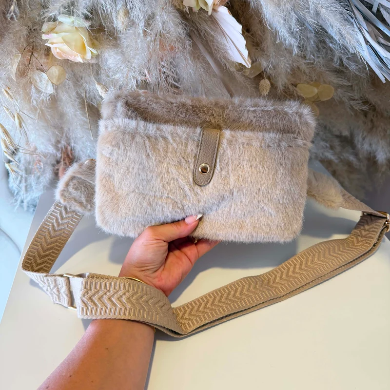 FLAT FLUFFY BAG H3229 - APRICOT