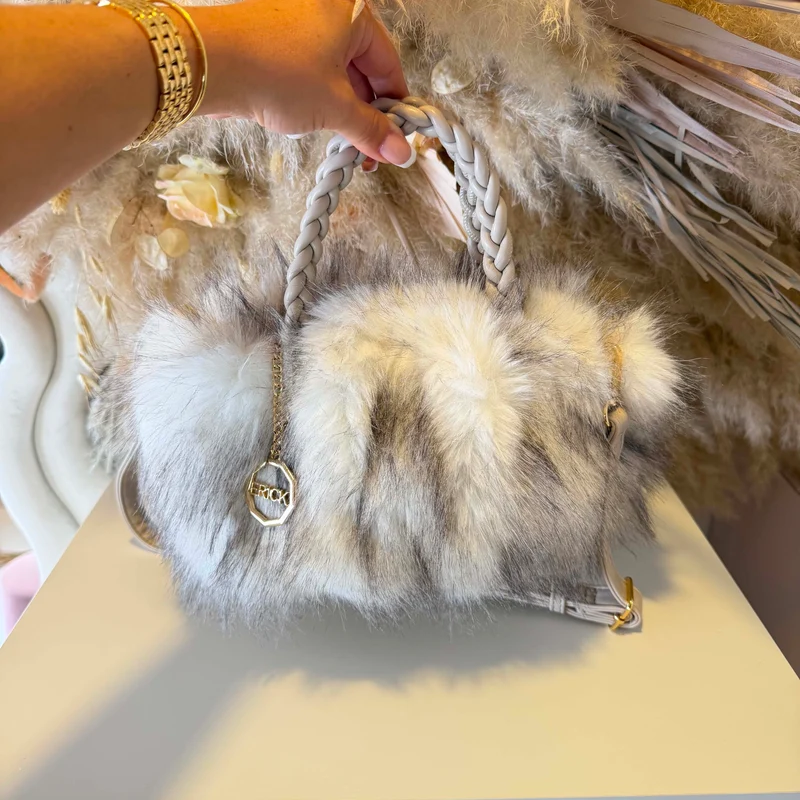 BRAID FLUFFY BAG ER171 - WHITE