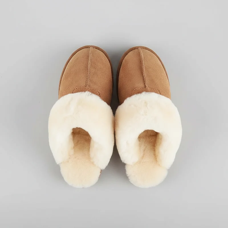Zachte wollen winterslippers - Premium schapenvacht comfortabel voor binnen