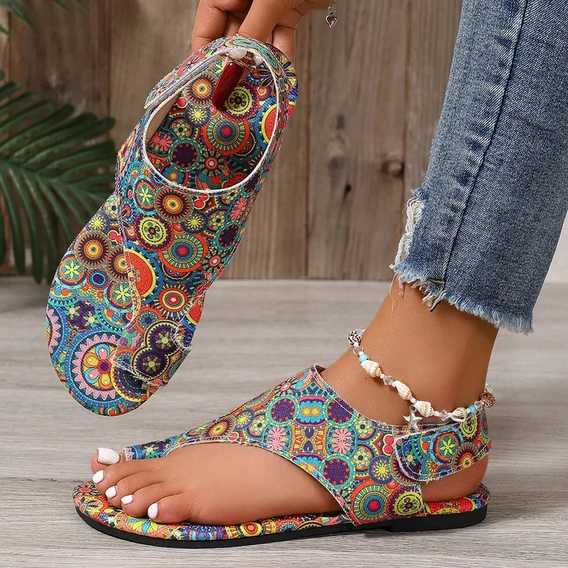 Platte sandalen voor dames, comfortabele platte sandalen