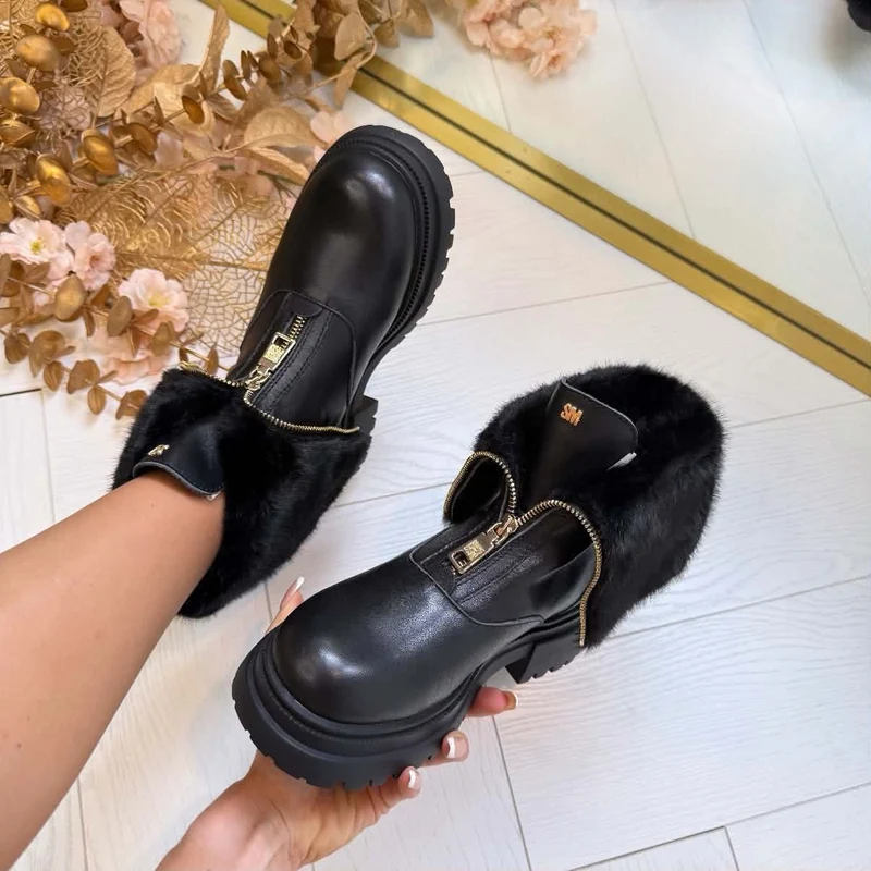 STEVE MADDEN RIPSTORM BOOT 5845 - BLACK LEATHER