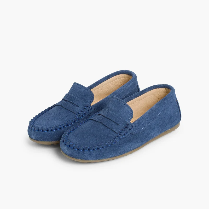 Loafers blue denim