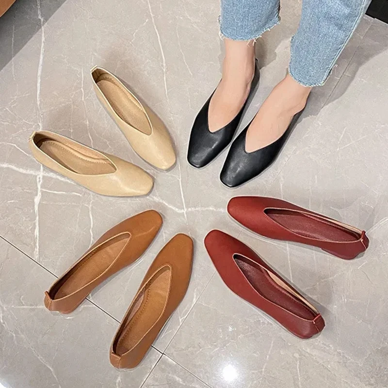 Casual, veelzijdige loafers voor dames met vierkante neus