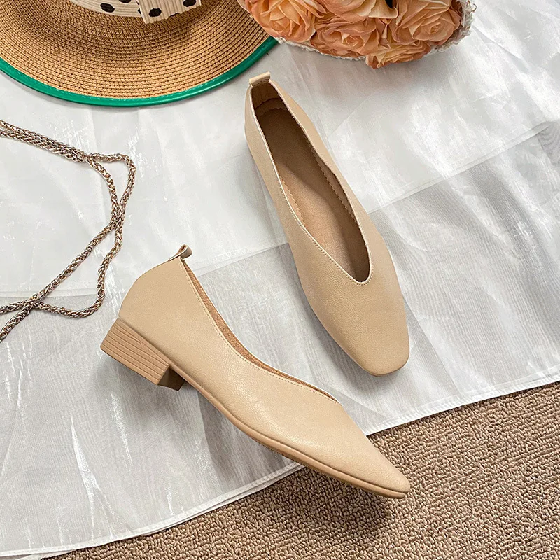 Casual, veelzijdige loafers voor dames met vierkante neus
