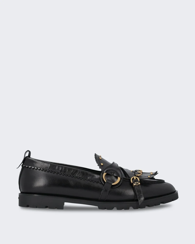 Dames Mocassin van kalfsleer Zwart