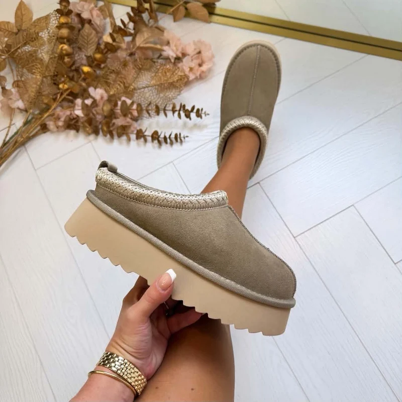 REAL LEATHER PANTOFFEL 2522 - KHAKI