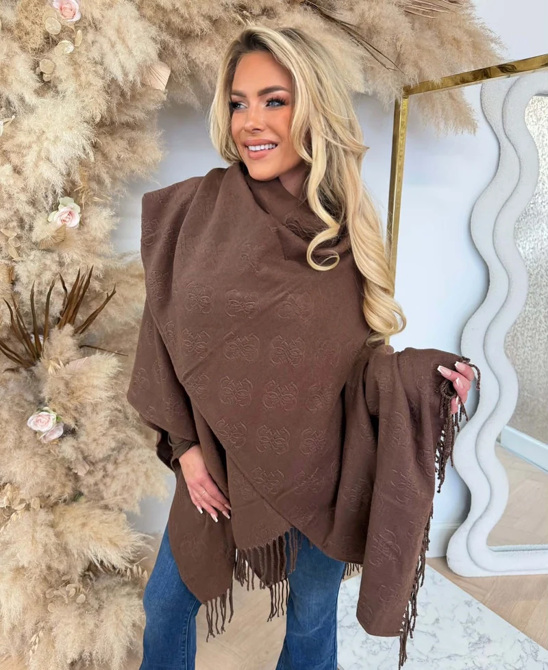 GUESS PONCHO AW5660POL03 - BROWN