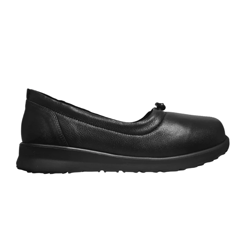 New Feet ballerina - Zwart leer