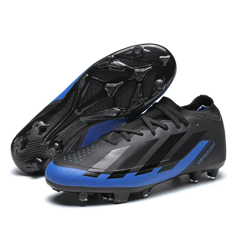 Voetbalschoenen voor volwassenen, sportschoenen met lange noppen voor jongens.