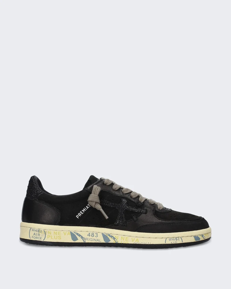 Dames Basketbal-geïnspireerde sneaker in zwart