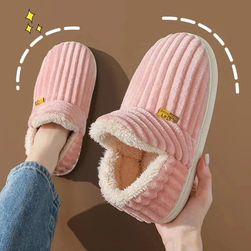 Litfun Nieuwe Harige Winterslippers voor Dames - Comfortabele Pluche Slippers met Zachte Zool voor Binnencomfort