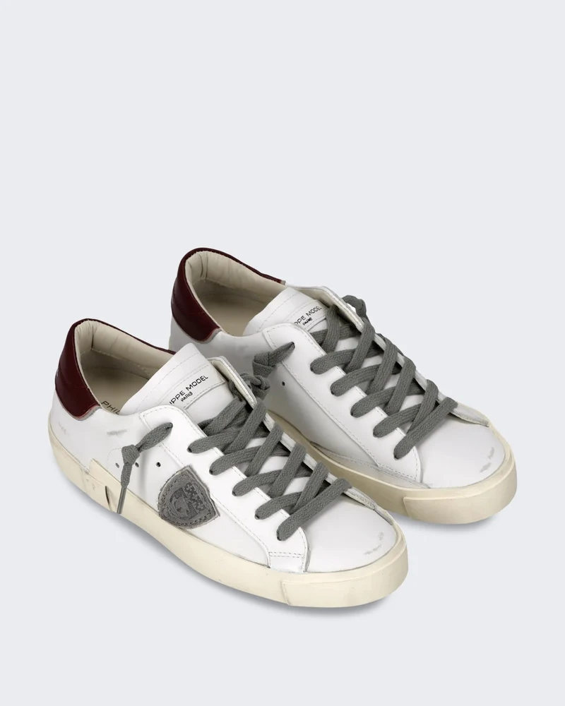Dames Lage sneaker met contrasterende details Rood