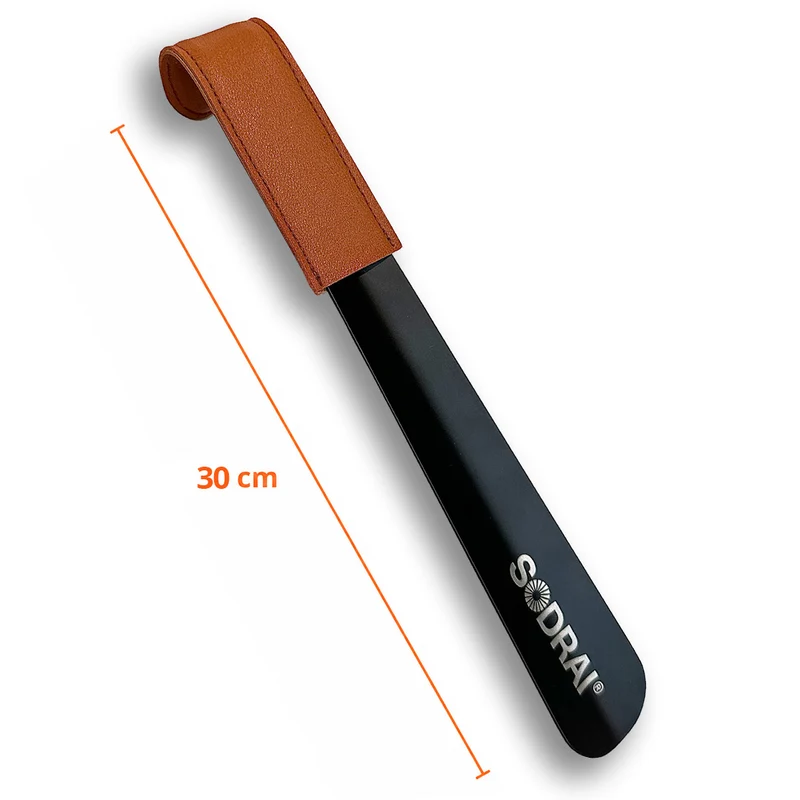 Sodrai® Schoenlepel Lang - 30 CM - RVS Schoentrekker Zwart - Extra Sterk & Duurzaam - Roestvrijstaal