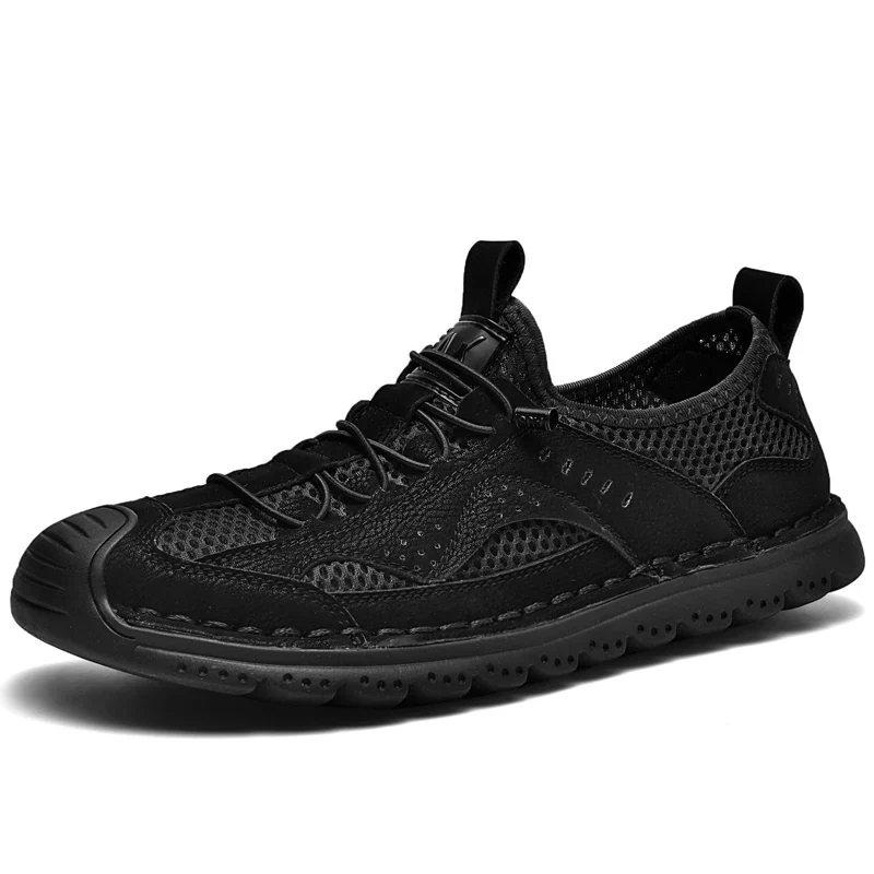 Modieuze, ademende wandelschoenen met dikke zool, bootschoenen