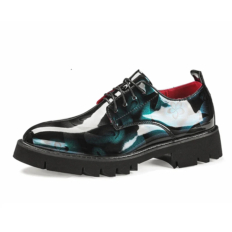 Herenschoenen met ronde neus voor feestjes, bruiloften, zakelijke gelegenheden en casual gebruik.