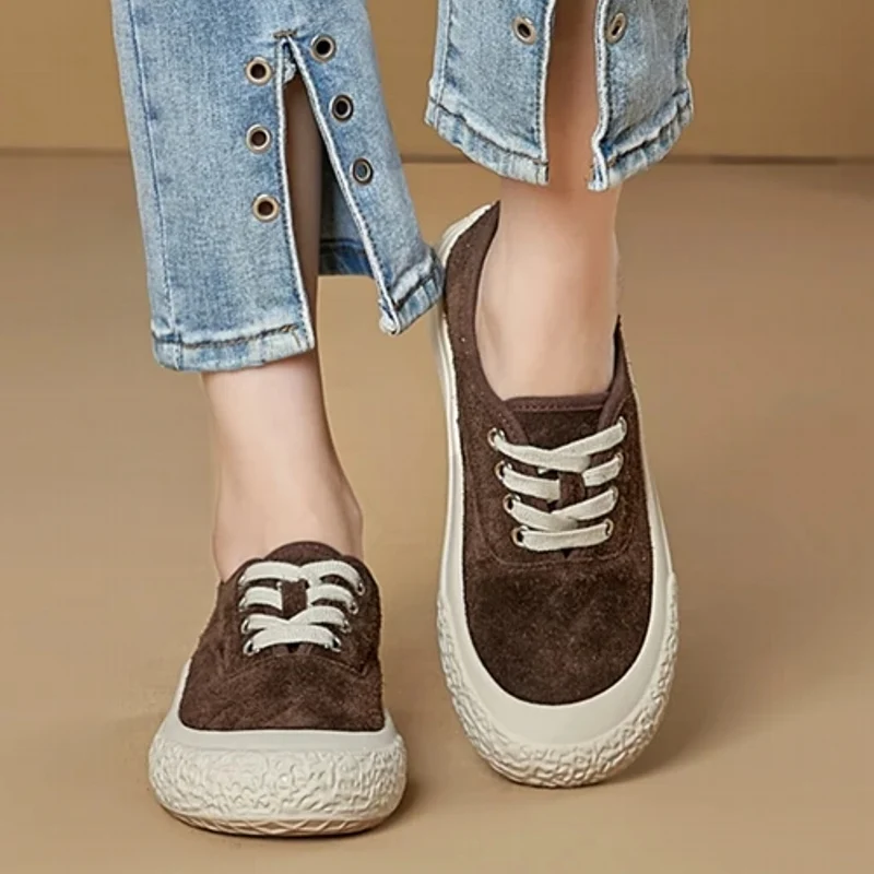Platte damesschoenen met ronde neus