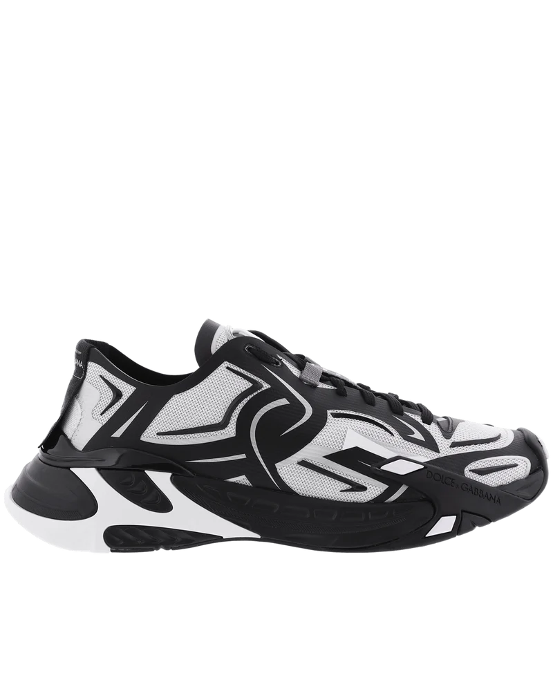 Heren Mesh Fast Sneakers Zwart/Wit