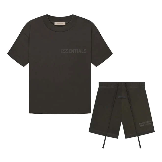Fear of God Essentials Off Black Summer set