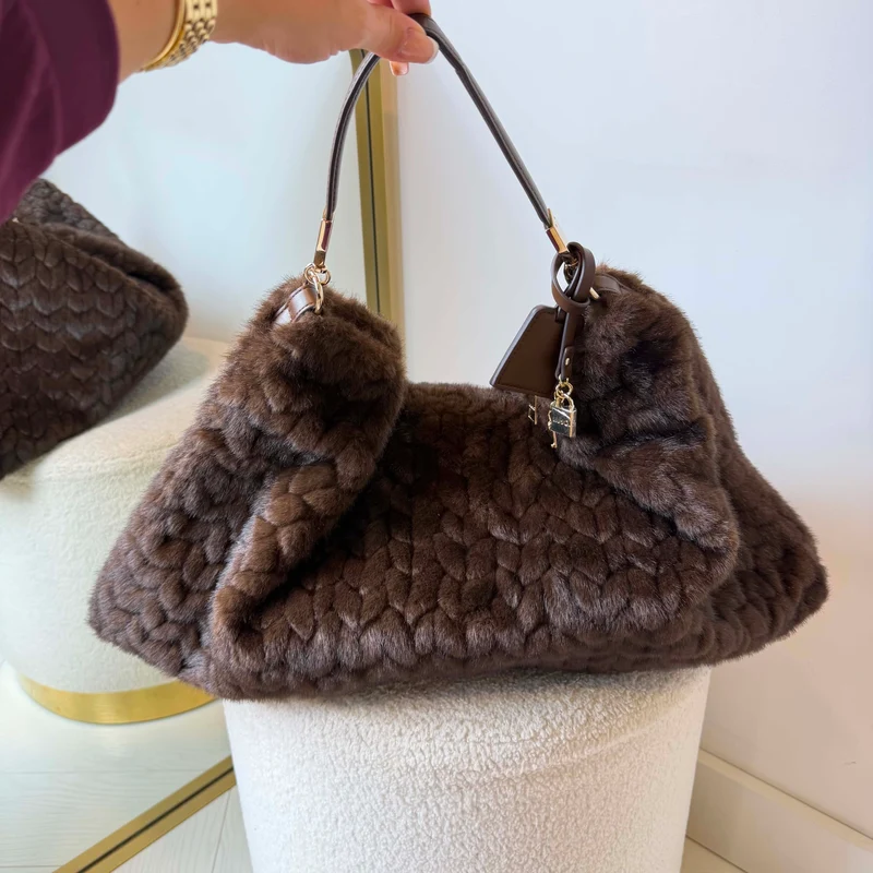 LIU JO FOULARD HOBO BAG AF6194/E1168 - DEEP BROWN