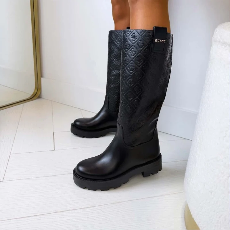 GUESS LOGO LAARS FLFLYIELE11 - BLACK