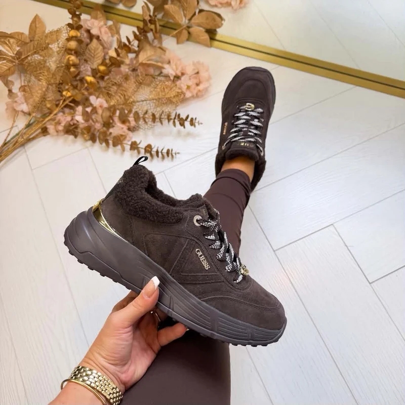 GUESS TEDDY SNEAKER FLFFA2LEA12 - BROWN