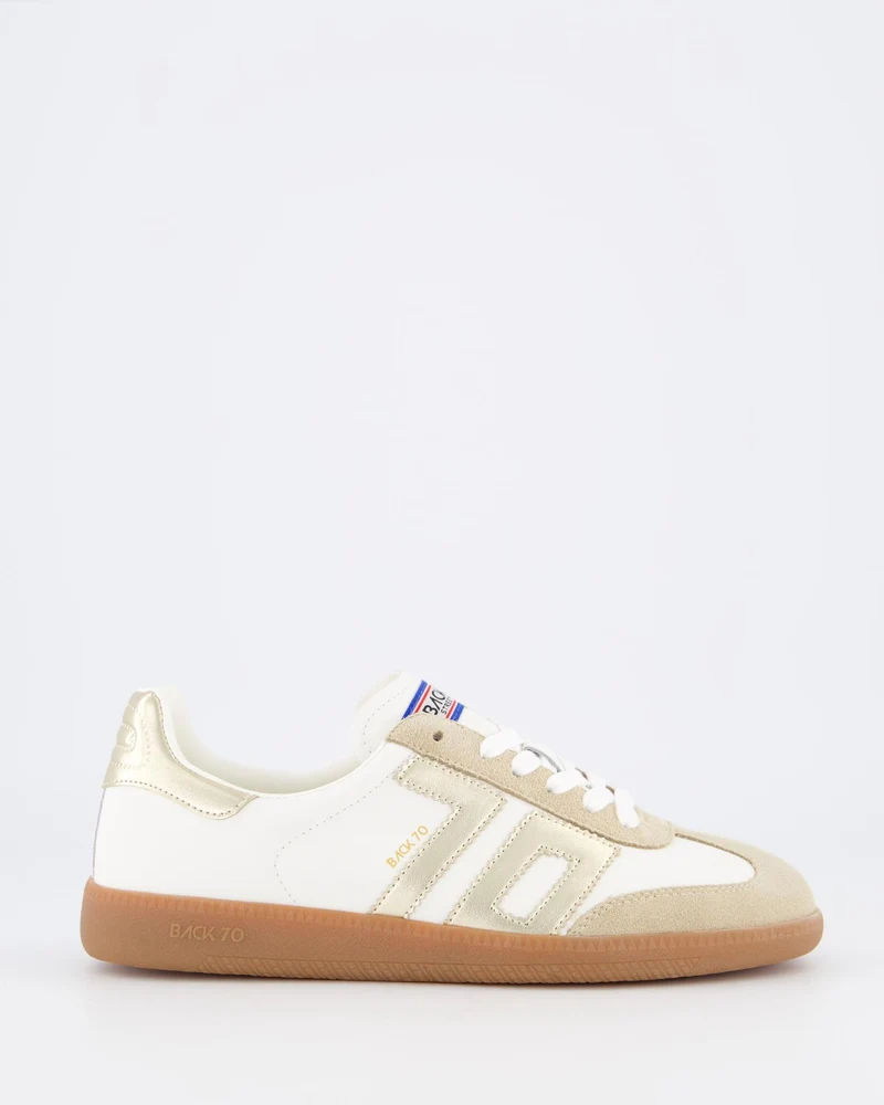 Back 70 Dames Cloud Sneaker Wit/Goud