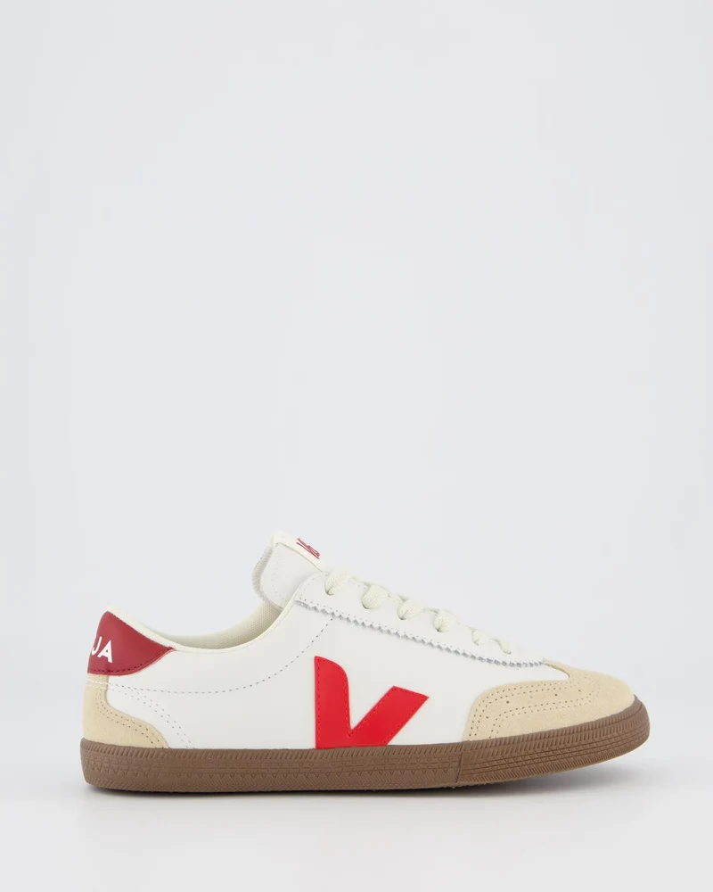 Dames Volley Sneaker Wit/Rood