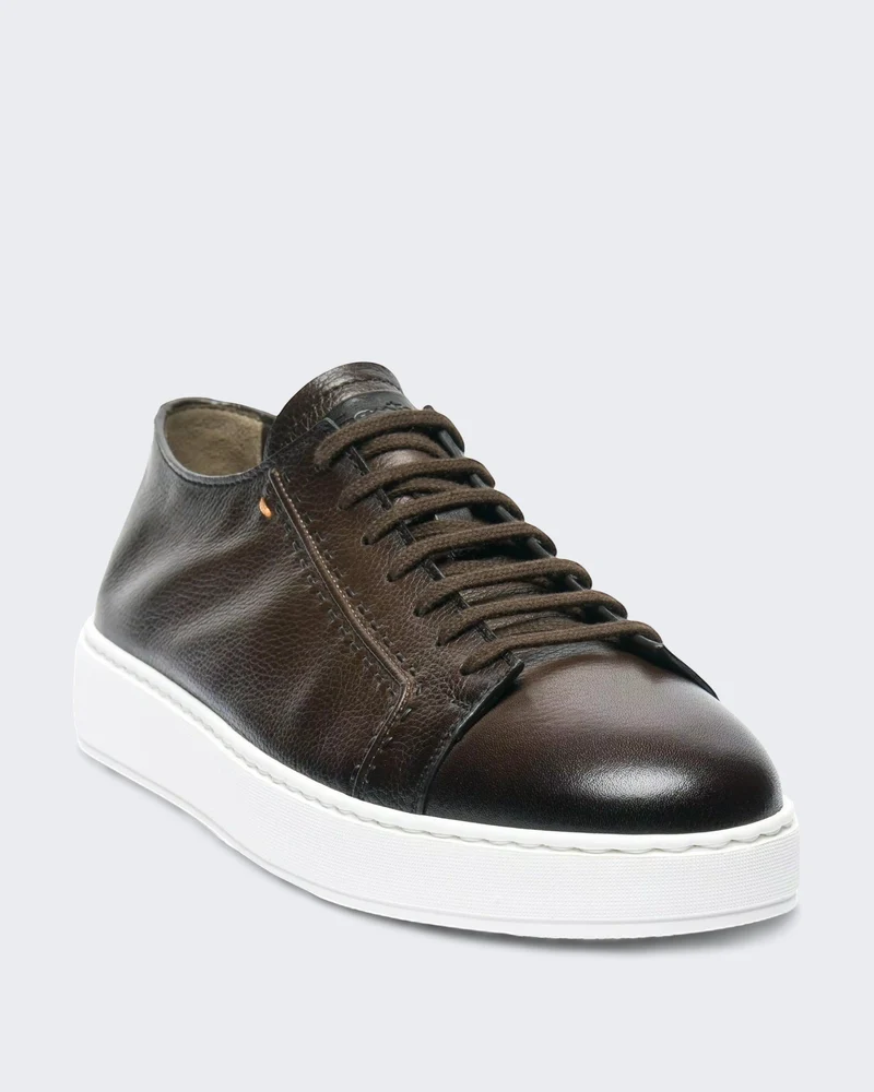 Heren Sneaker in bruin leer