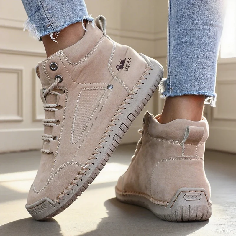Nieuwe handgemaakte leren damesschoenen - casual instappers, ademende ballerina's, modieuze mocassins, ook verkrijgbaar in grote maten.