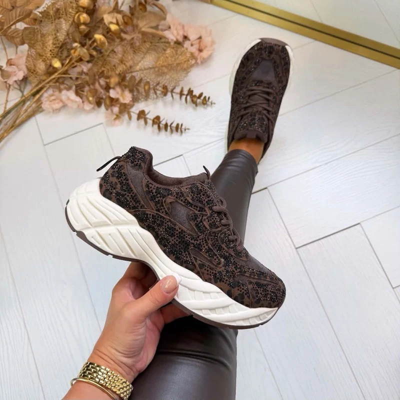 SPARKLY SNEAKER LS6008 - BROWN