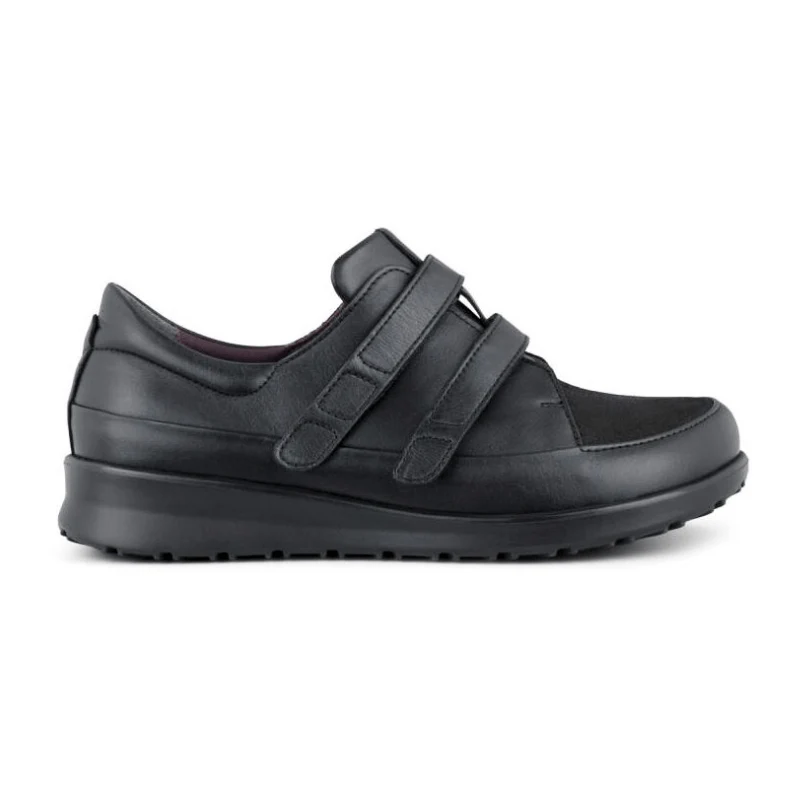 New Feet damesschoen met klittenband - Zwart