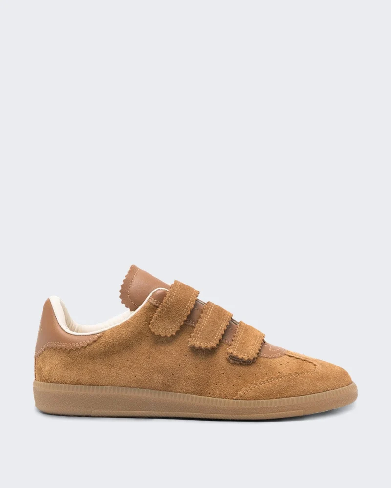 Dames Beth leren sneakers Bruin