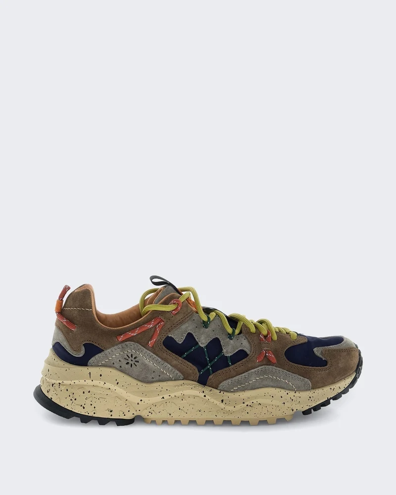 Heren Yamabushi Robuuste herensneaker met suède details Bruin