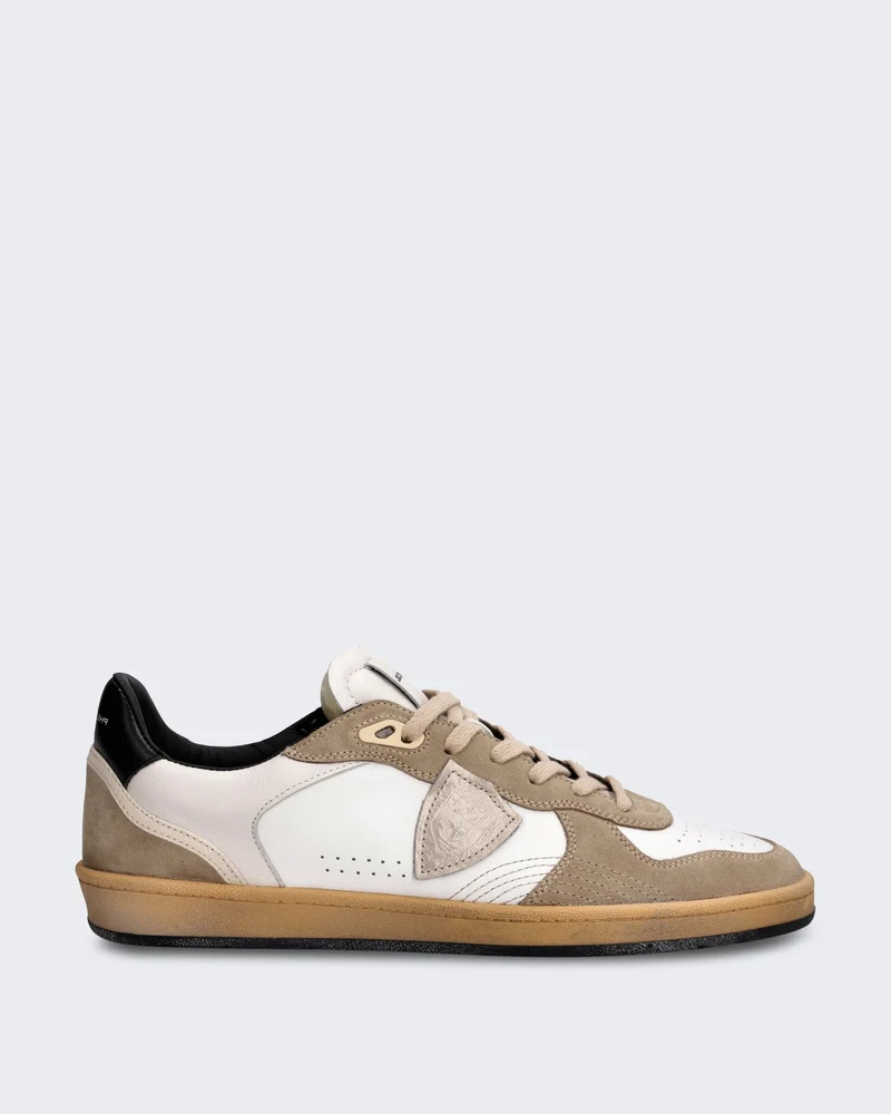 Heren PGAL Low Lage sneaker in lichte tweekleur Beige
