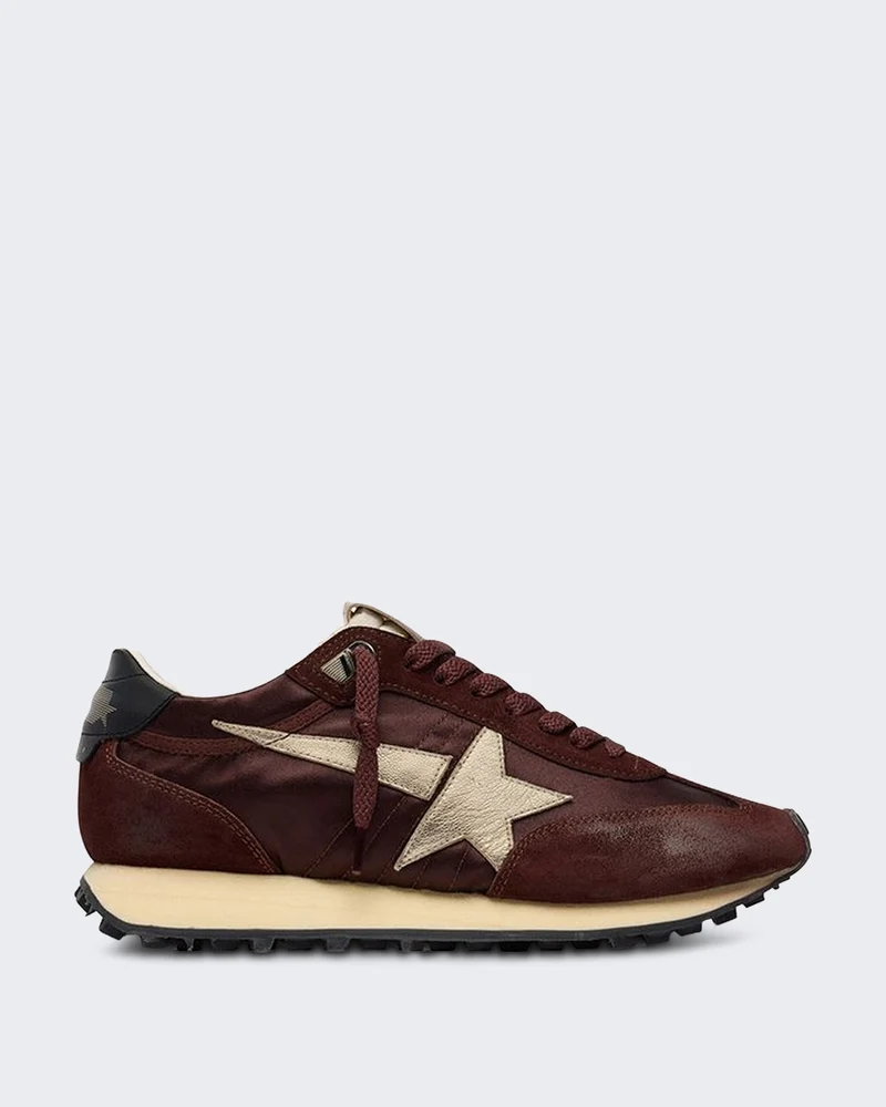 Dames Sneakers met vintage finish Bordeauxrood