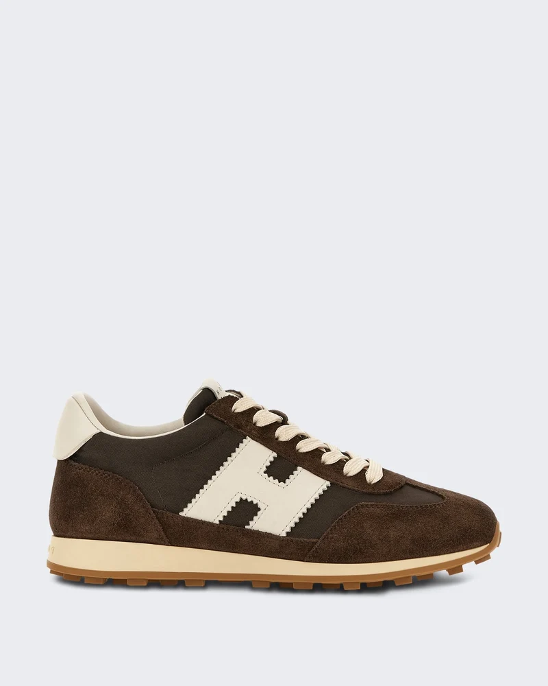 Dames Sneaker met vetersluiting H727 Bruin