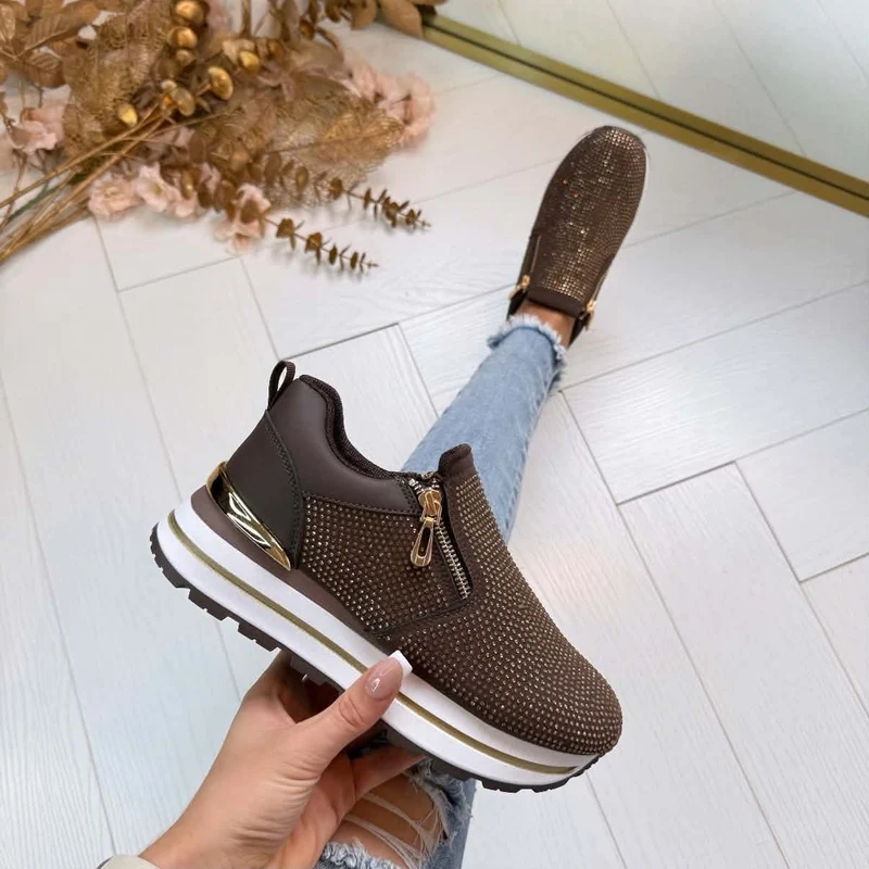 SPARKLING SNEAKER 21-Q119 - BROWN