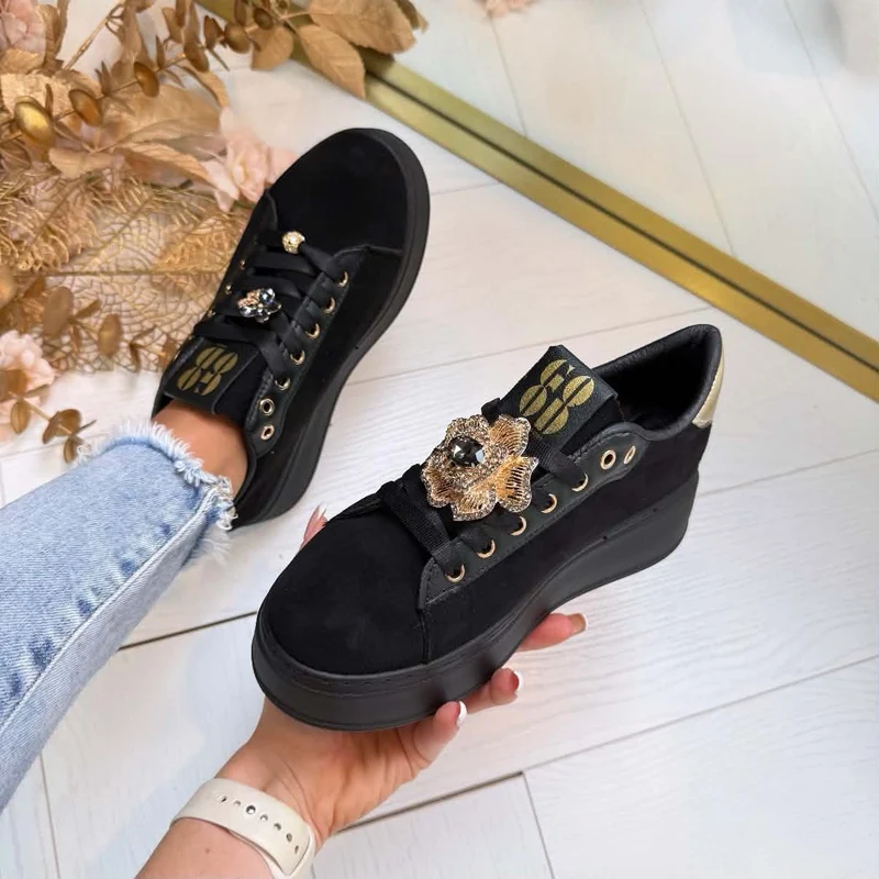 FLOWER SNEAKER R150 - BLACK